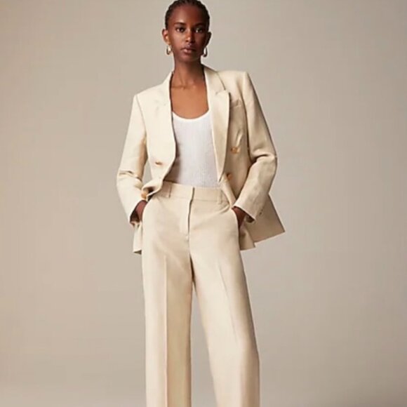 J. Crew Linen Tropical Weight Linen /Wool Blend Alexander Pant Size 2 NWT - Picture 3 of 4